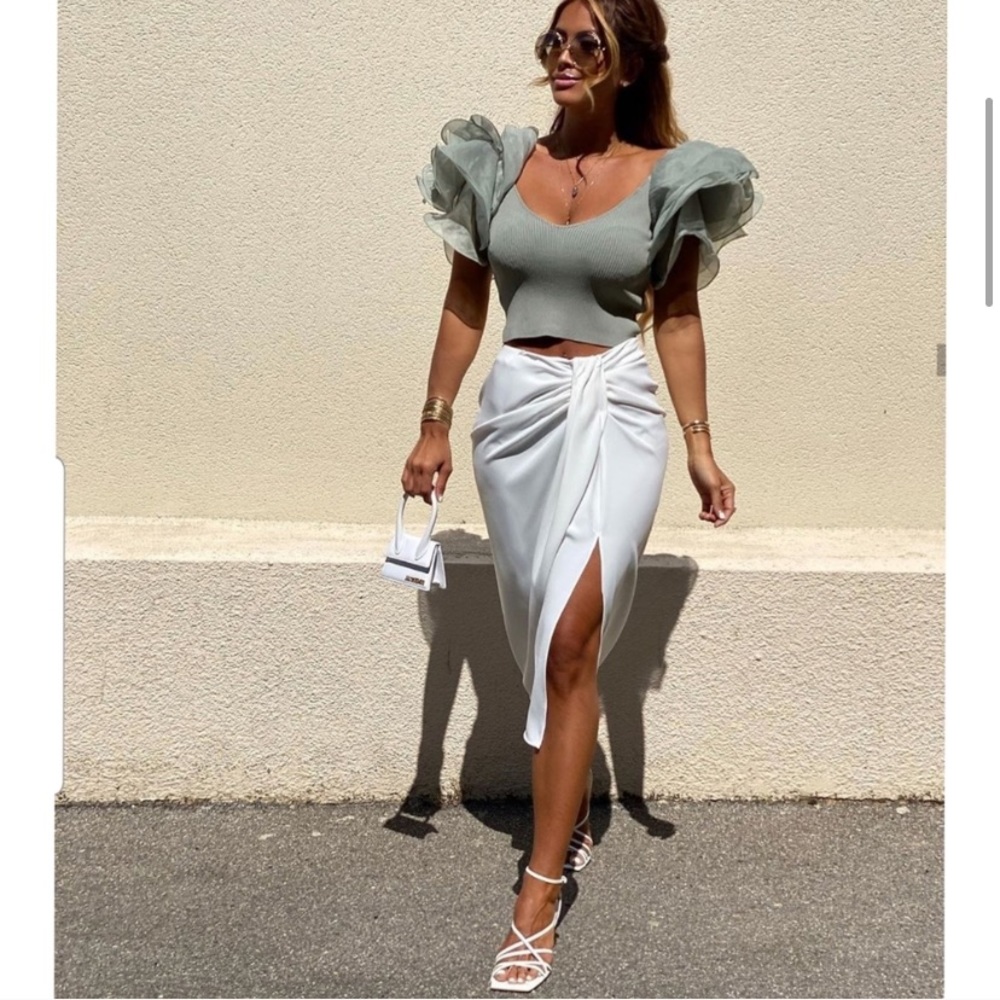 NWT - Zara Knotted Pareo Skirt - Picture 6 of 15